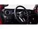 Mopar Driver Side Dashboard Panel Trim; Black Leather with Red Stitching (18-24 Jeep Wrangler JL)