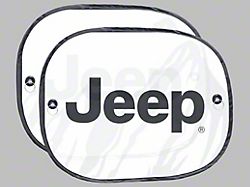 Side Window Sunshades with Jeep Logo; 17.50-Inch x 14-Inch (20-22 Jeep Gladiator JT)