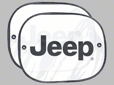 Side Window Sunshades with Jeep Logo; 17.50-Inch x 14-Inch (20-24 Jeep Gladiator JT)