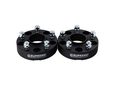 Supreme Suspensions 2-Inch Pro Billet Wheel Spacers; Black; Set of Two (20-23 Jeep Gladiator JT)