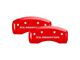 MGP Brake Caliper Covers with Gladiator Logo; Red; Front and Rear (20-24 Jeep Gladiator JT w/o eTorque)