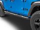 Jeep Licensed by RedRock 3-Inch Round Side Step Bars with Jeep Logo; Textured Black (20-24 Jeep Gladiator JT)