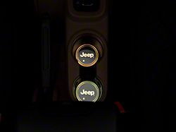 Officially Licensed Jeep Color Changing LED Cup Holder with Jeep Logo (20-23 Jeep Gladiator JT)