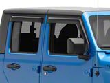 RedRock Tape-On Window Deflectors; Front and Rear; Smoked (20-26 Jeep Gladiator JT)