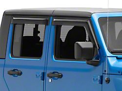 RedRock Window Deflectors; Front and Rear; Smoked (20-23 Jeep Gladiator JT)
