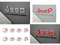 JEEP Fender Emblem Overlay Decals; Carbon Fiber (20-23 Jeep Gladiator JT)