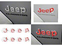 JEEP Fender Emblem Overlay Decals; Dark Charcoal Metallic (20-23 Jeep Gladiator JT)