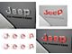 JEEP Fender Emblem Overlay Decals; Dark Charcoal Metallic (20-24 Jeep Gladiator JT)