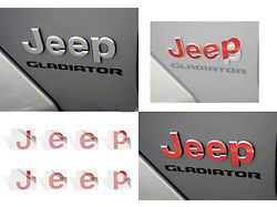 JEEP Fender Emblem Overlay Decals; Flat Black (20-23 Jeep Gladiator JT)