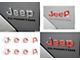 JEEP Fender Emblem Overlay Decals; Red (20-24 Jeep Gladiator JT)
