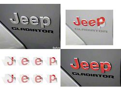 JEEP Fender Emblem Overlay Decals; Reflective Black (20-23 Jeep Gladiator JT)