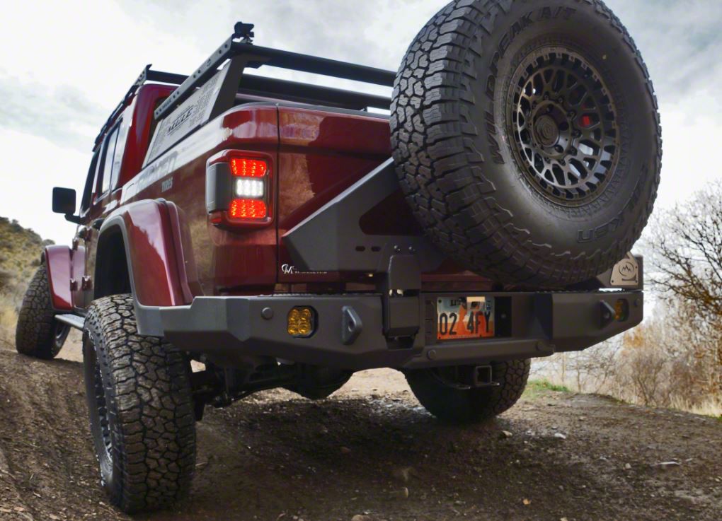 Expedition One Jeep Gladiator Trail Series Rear Bumper with Single ...