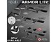 LoD Offroad Armor Lite Rocksliders Long Drop Steps; Black Texture (20-24 Jeep Gladiator JT)