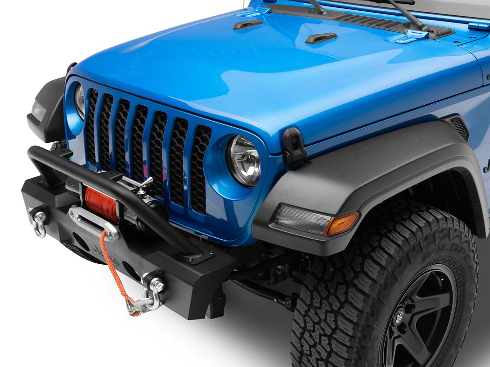 Jeep Licensed by RedRock Stubby Front Winch Bumper with Jeep Logo (20 ...