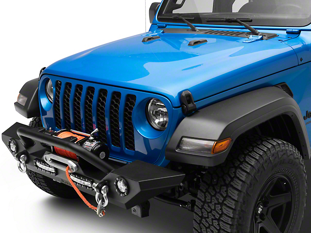 Officially Licensed Jeep Trail Force HD Front Bumper with LED Lights and Jeep Logo (20-23 Jeep Gladiator JT)
