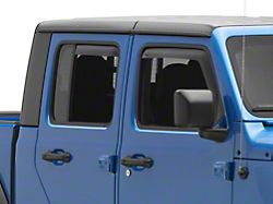 EGR In-Channel Window Visors; Front and Rear; Matte Black (20-24 Jeep Gladiator JT)