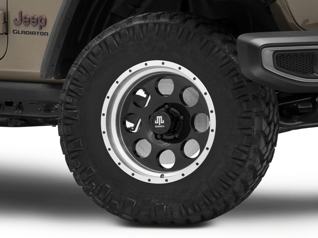 Mammoth Jeep Gladiator 8 Aluminum Simulated Beadlock Black Wheel; 17x9 J131664 (2024 Jeep