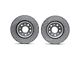 RedRock Cross-Drilled and Slotted Brake Rotor and Pad Kit; Front (20-22 Jeep Gladiator JT)