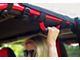MasterTop Mesh Bimini Top Plus with Integrated Red Grab Handles; Black (20-24 Jeep Gladiator JT)
