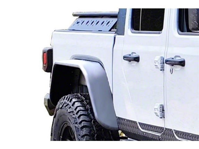 Rear Tube Fender Flares; Raw (20-24 Jeep Gladiator JT)