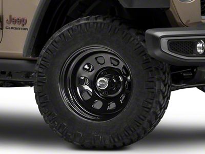 Rough Country Steel Gloss Black Wheel; 17x9 (20-23 Jeep Gladiator JT)