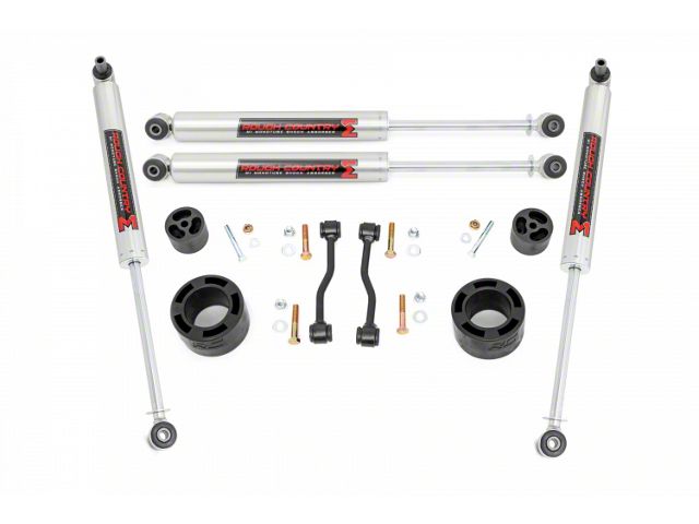 Rough Country 2.50-Inch Front Leveling Kit with M1 Monotube Shocks (20-24 Jeep Gladiator JT, Excluding Mojave)