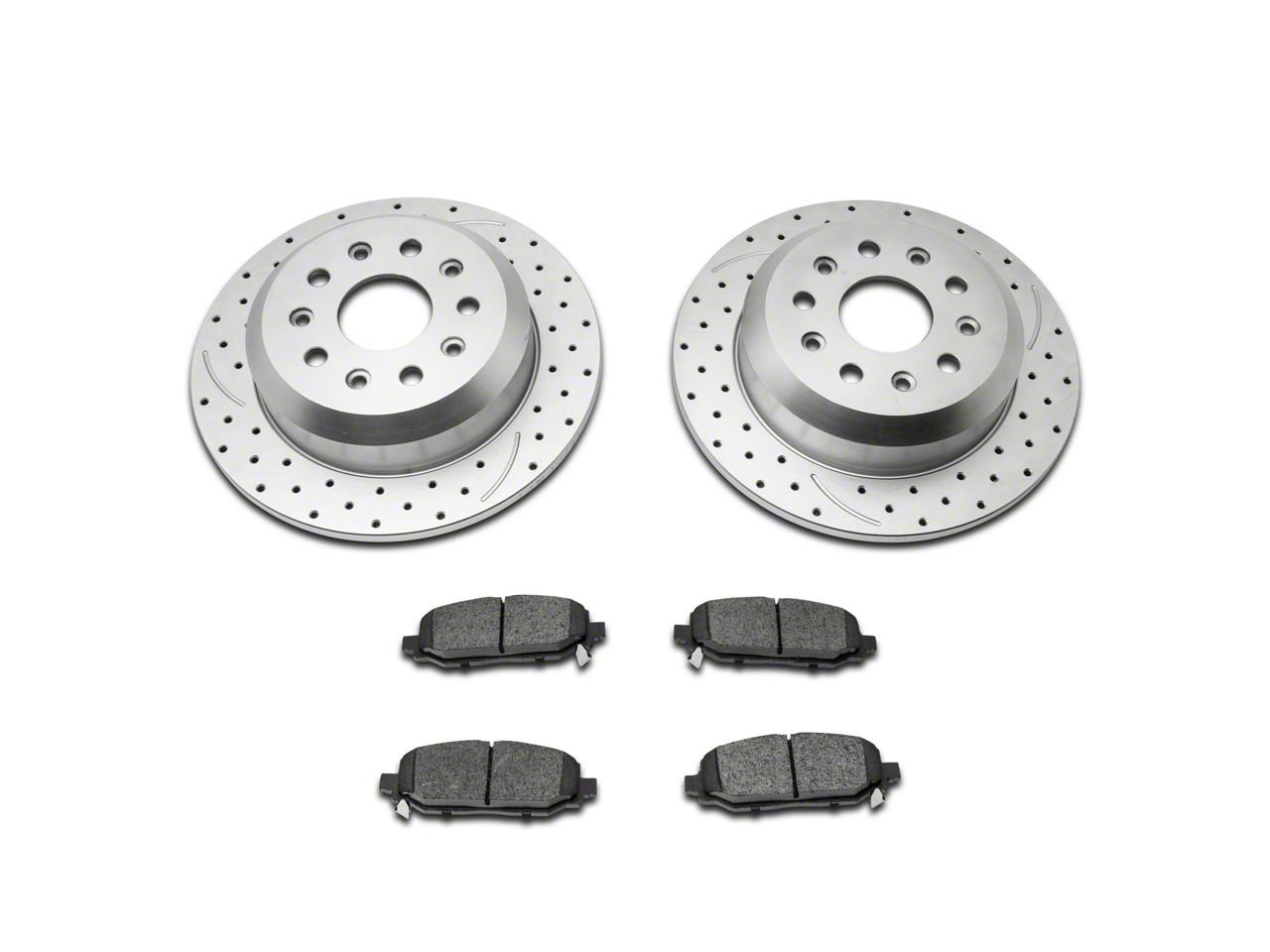 RedRock Jeep Gladiator Solid Brake Rotor and Pad Kit; Rear JG2024 (20