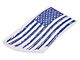 SEC10 Vertical Tailgate Distressed Flag Decal; Blue (20-24 Jeep Gladiator JT)
