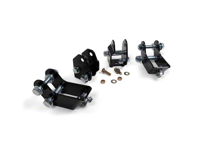 JKS Manufacturing Front and Rear Shock Extension Bracket Kit for 0 to 2.50-Inch Lift (20-24 Jeep Gladiator JT, Excluding Mojave)