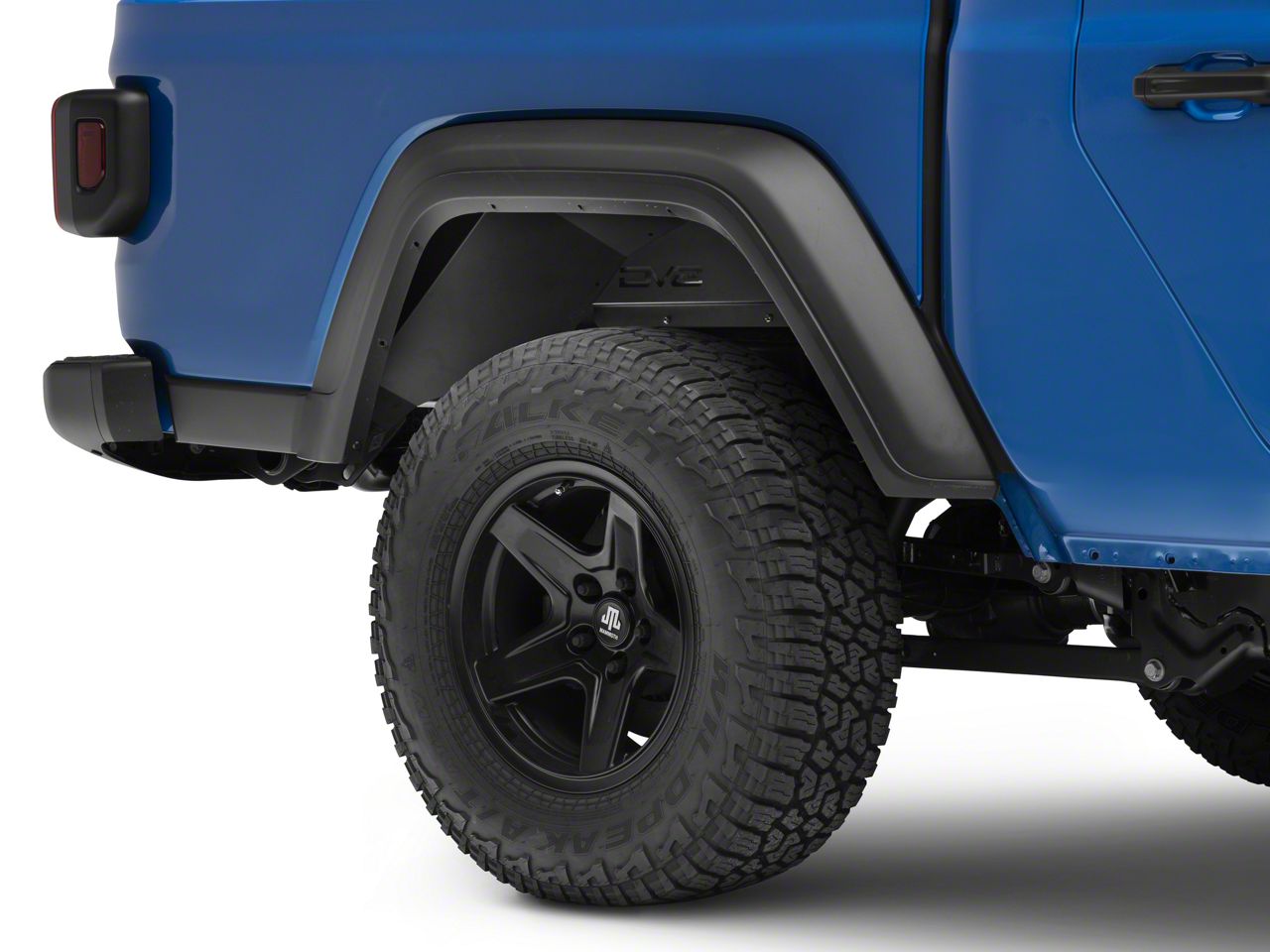 DV8 Offroad Jeep Gladiator Rear Aluminum Inner Fenders; Black INFEND