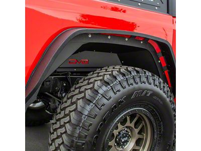 DV8 Offroad Rear Aluminum Inner Fenders; Black (20-24 Jeep Gladiator JT)
