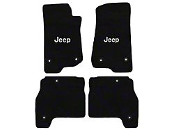 Lloyd All-Weather Carpet Front and Rear Floor Mats with Jeep Logo; Black (20-23 Jeep Gladiator JT)