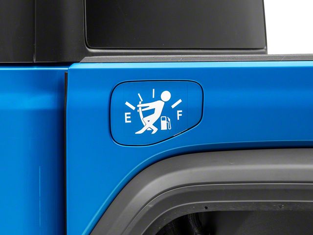 SEC10 Gas Guy Decal; White (Universal; Some Adaptation May Be Required)