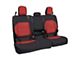 PRP Rear Bench Seat Cover; Black and Red (20-24 Jeep Gladiator JT w/ Leather Interior)