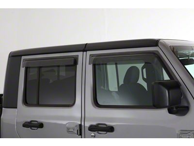 Ventguard Window Deflectors; Front and Rear; Carbon Fiber Look (20-23 Jeep Gladiator JT)