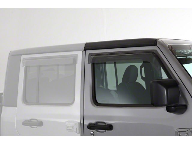 Ventguard Window Deflectors; Front; Carbon Fiber Look (20-24 Jeep Gladiator JT)