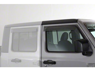 Ventguard Window Deflectors; Front; Carbon Fiber Look (20-23 Jeep Gladiator JT)