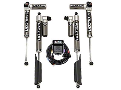 Falcon Shocks SP2 3.5 e-Adjust Piggyback Front and Rear Shocks for 3.50 to 4.50-Inch Long Travel Lift (20-24 3.6L Jeep Gladiator JT)
