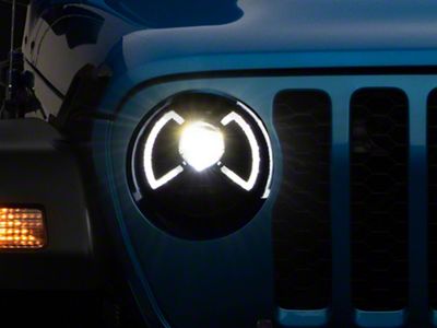 Raxiom LED Projector Headlights; Black Housing; Clear Lens (20-24 Jeep Gladiator JT)
