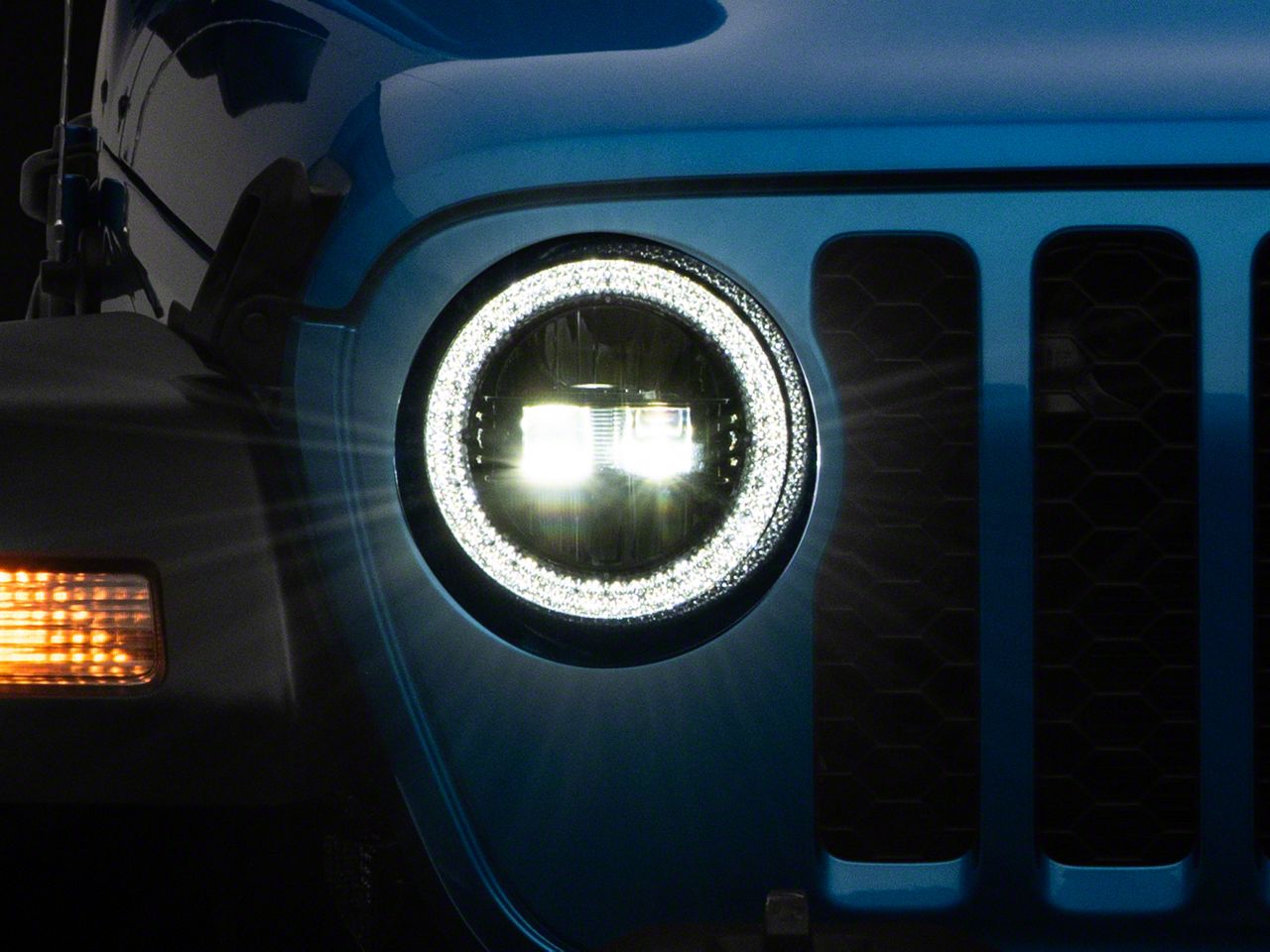 Raxiom Jeep Gladiator Axial Series LED Headlights; Black Housing; Clear