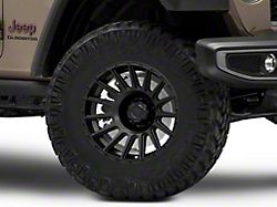 Rovos Wheels Bara Satin Black Wheel; 17x9 (20-23 Jeep Gladiator JT)