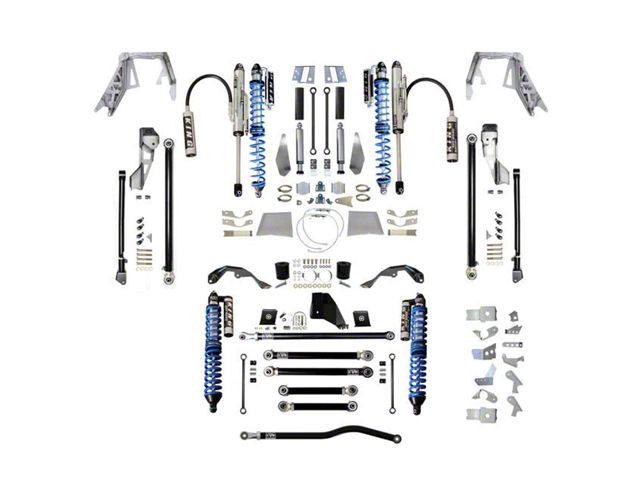 EVO Manufacturing 2.50-Inch Front Double Throw Down Long Arm Suspension Kit with King 2.5 Coil-Overs with Adjusters (20-24 3.6L Jeep Gladiator JT)