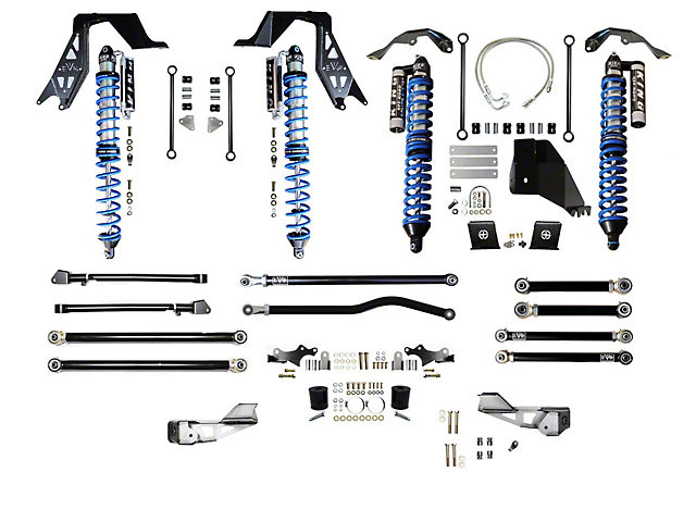 EVO Manufacturing 2.50-Inch Long Arm Suspension Kit with King 2.5 Coil-Overs with Adjusters (20-23 3.6L Jeep Gladiator JT)