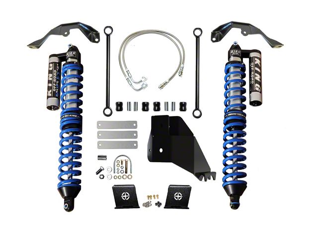 EVO Manufacturing Rear Bolt-On Coil-Over Kit with King Shocks with Compression Adjusters; Black (20-24 Jeep Gladiator JT)