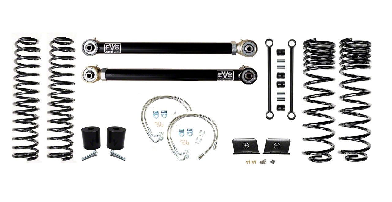 EVO Manufacturing 2.50-Inch Heavy Duty Enforcer Stage 2 Suspension Lift Kit (20-23 3.6L Jeep Gladiator JT)