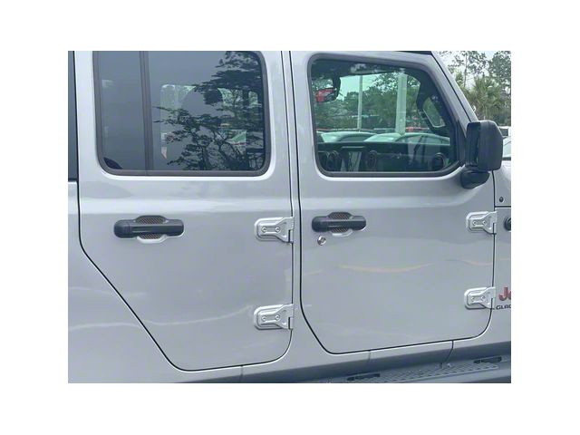 Door Handle Protector Inserts; Raw Carbon Fiber (20-24 Jeep Gladiator JT)