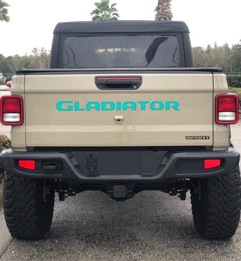 Gladiator Tailgate Letters; Turquiose (20-23 Jeep Gladiator JT)