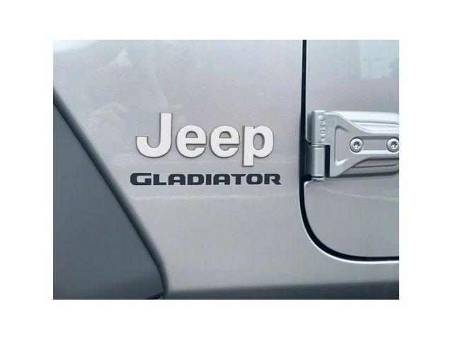 Jeep Fender Emblem Letter Overlays; Gloss White (20-24 Jeep Gladiator JT)