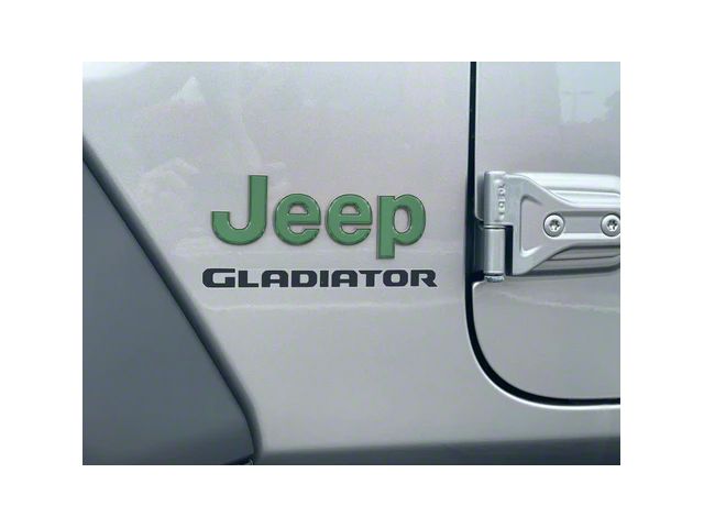 Jeep Fender Emblem Letter Overlays; Hunter Green (20-24 Jeep Gladiator JT)