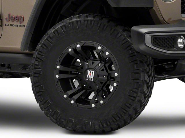 XD Monster II Matte Black Wheel; 17x9 (20-24 Jeep Gladiator JT)